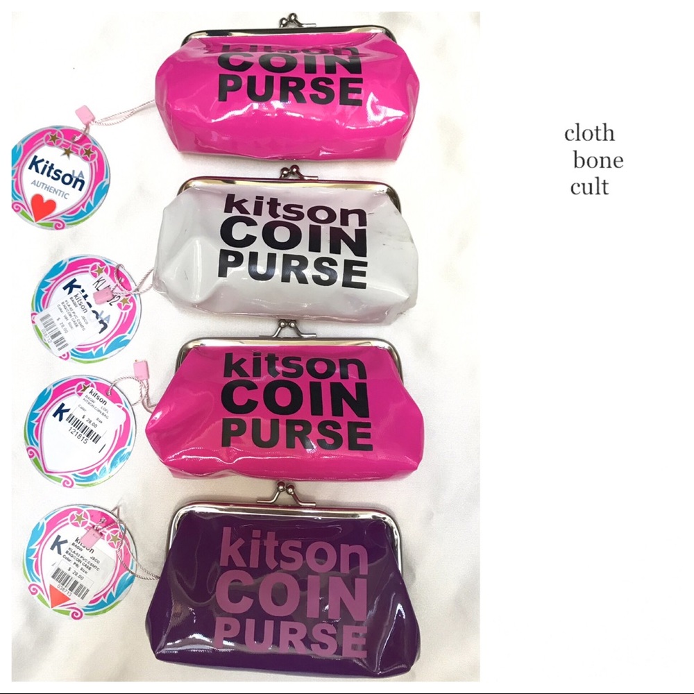 ✨NWT✨ KITSON Los Angeles Vinyl COIN PURSE w/clasp